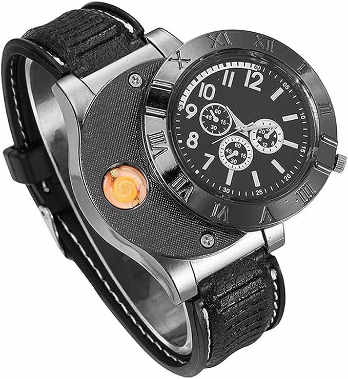 New Military USB Lighter Watch Men's TrendyZone