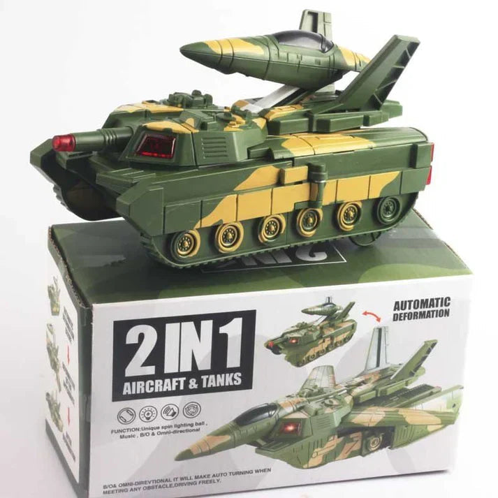 Hot Selling Electric Deformation Tank Car Voice Flash Military UAE