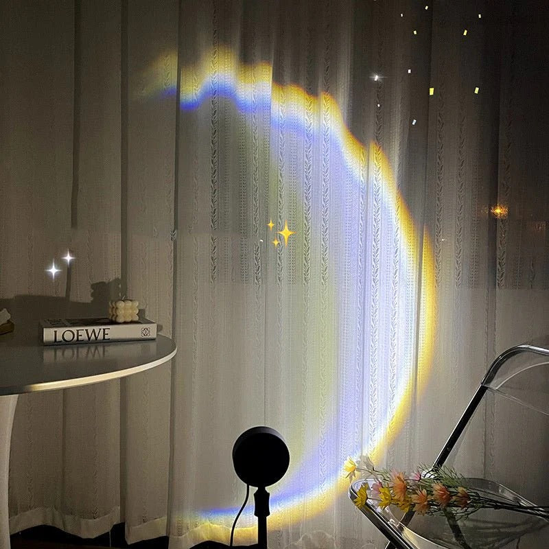 LED Rainbow Sunset Projector for Room & Wall Décor