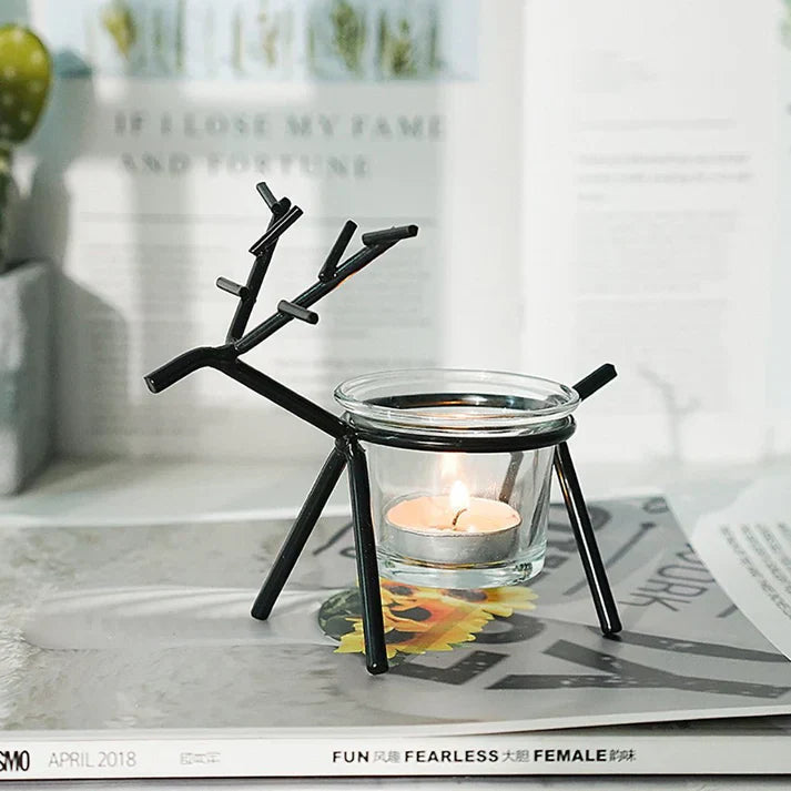 Wrought Iron Fawn Candle Holder UAE